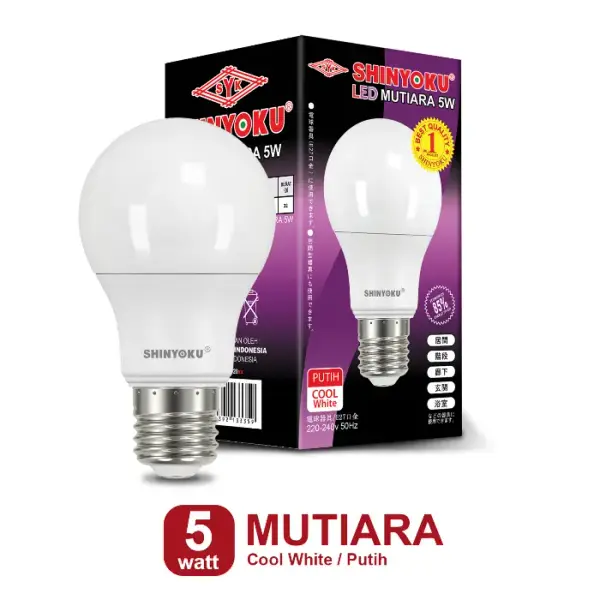 Shinyoku Lampu LED Mutiara 5W - Putih