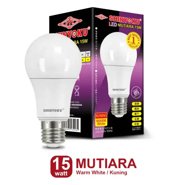 Shinyoku Lampu LED Mutiara 15W - Kuning