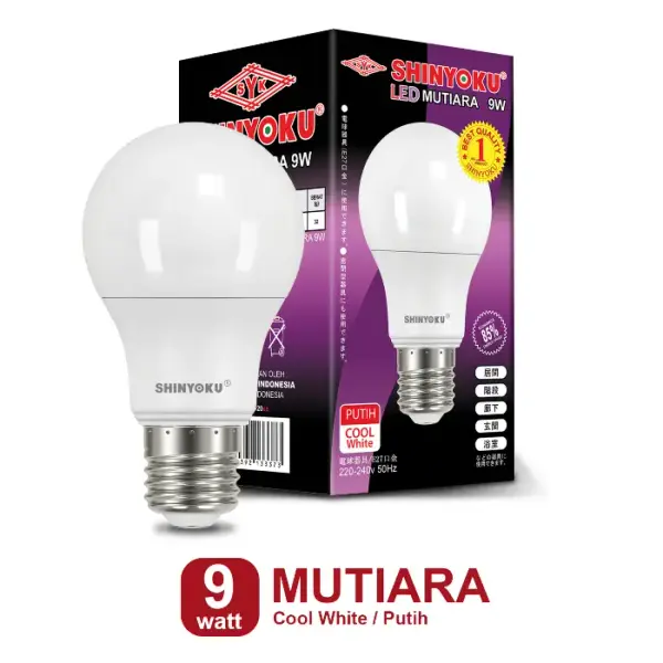 Shinyoku Lampu LED Mutiara 9W - Putih